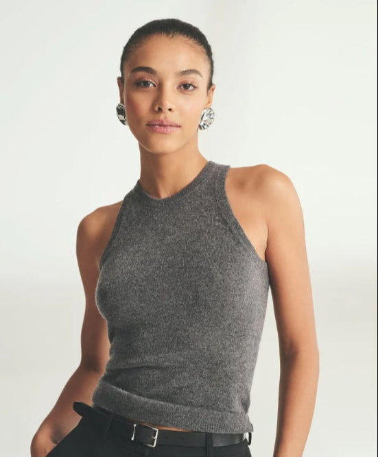 Signature Cashmere High Neck Tank